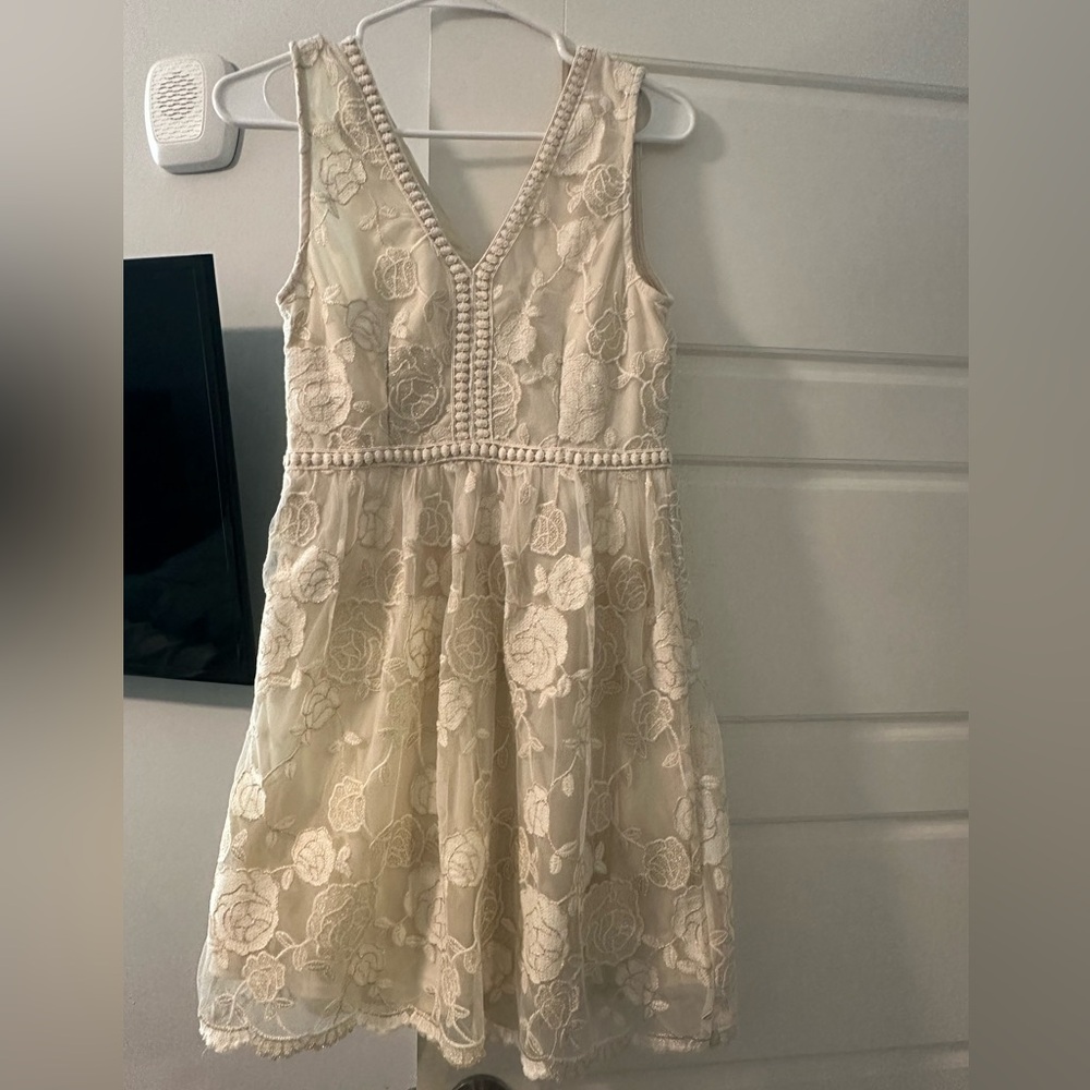 Altar'd State Cream Floral Lace Dress